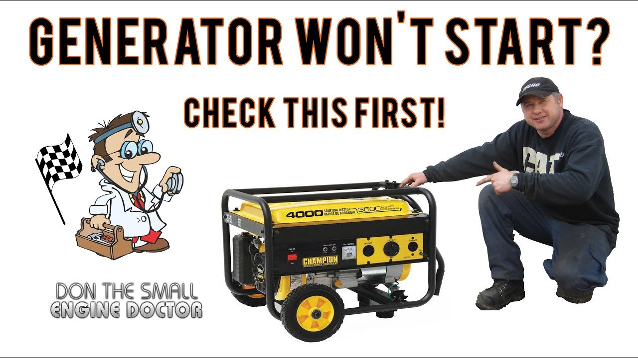 Why Won'T My Generator Start