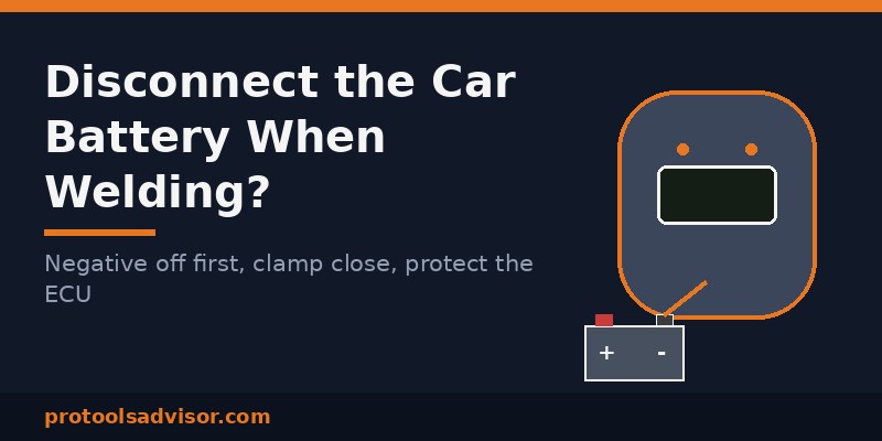 Do you have to disconnect the car battery when welding featured image with a 12V battery and cable